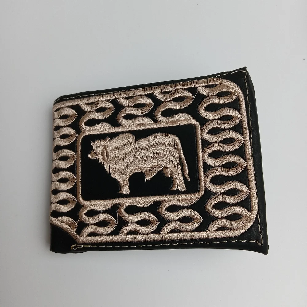 Men's‎ Western Wallet Genuine Leather Hand Crafted Bifold Cowboy Rodeo Wallet
